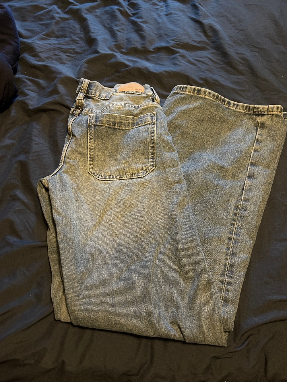 Aeropostale Light Blue Wide-Leg Jeans